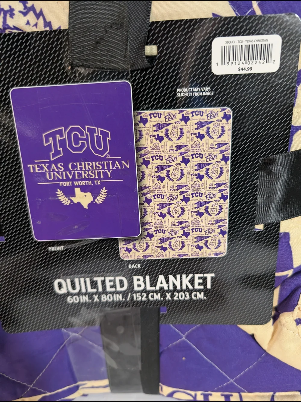 TC Quilted Blanket - Purple and Cream